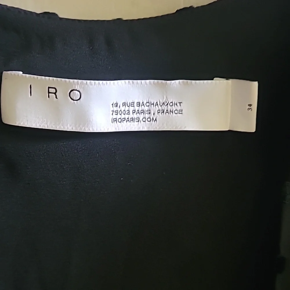 IRO Callagan Asymmetrical Ruffle Mini Dress Sz 34 US 2 - Picture 6 of 10